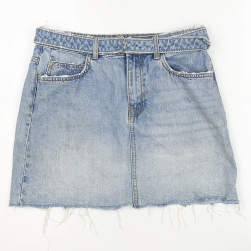 Zara Women’s Blue Denim Mini Skirt Size 8 Casual