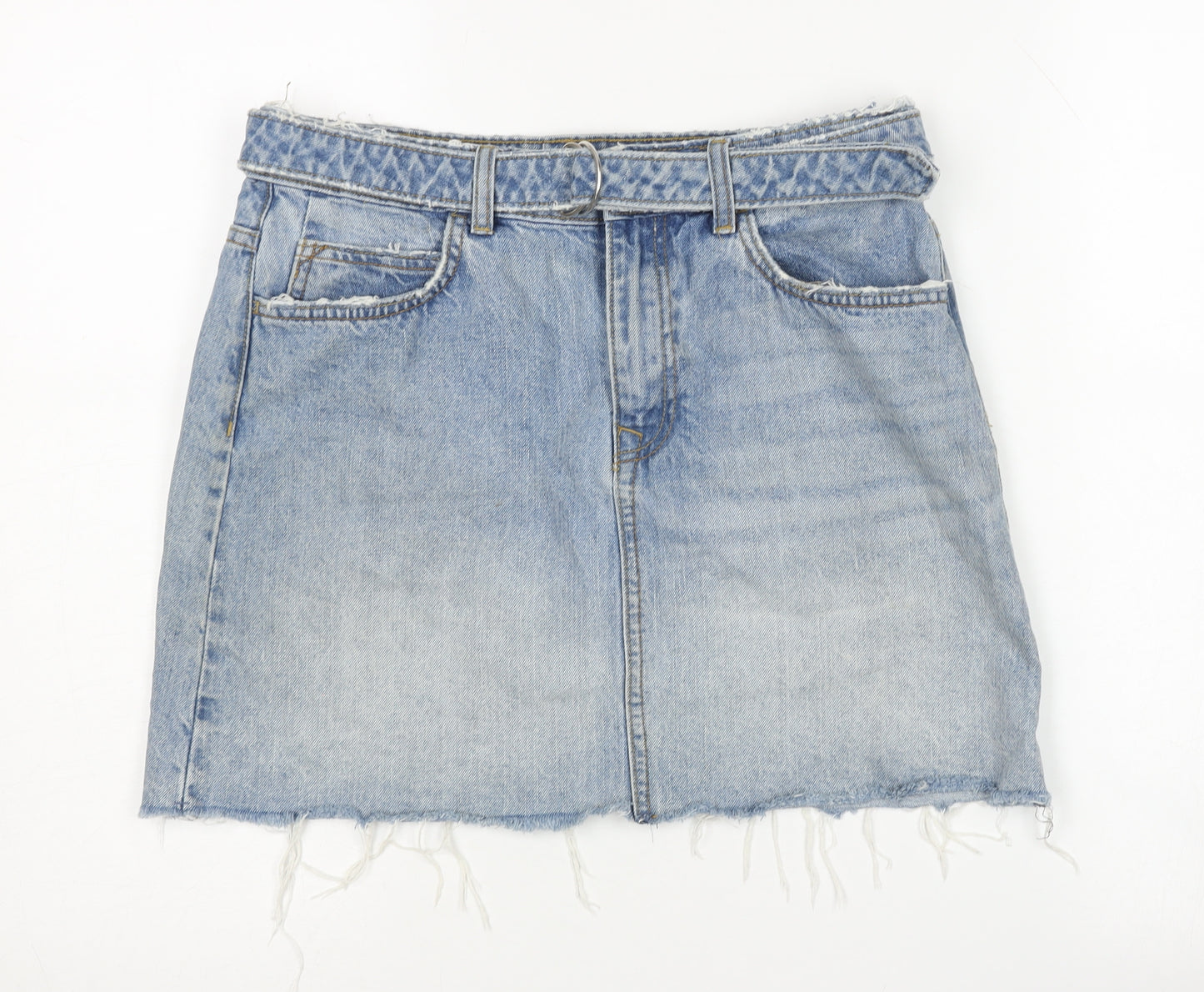 Zara Women’s Blue Denim Mini Skirt Size 8 Casual