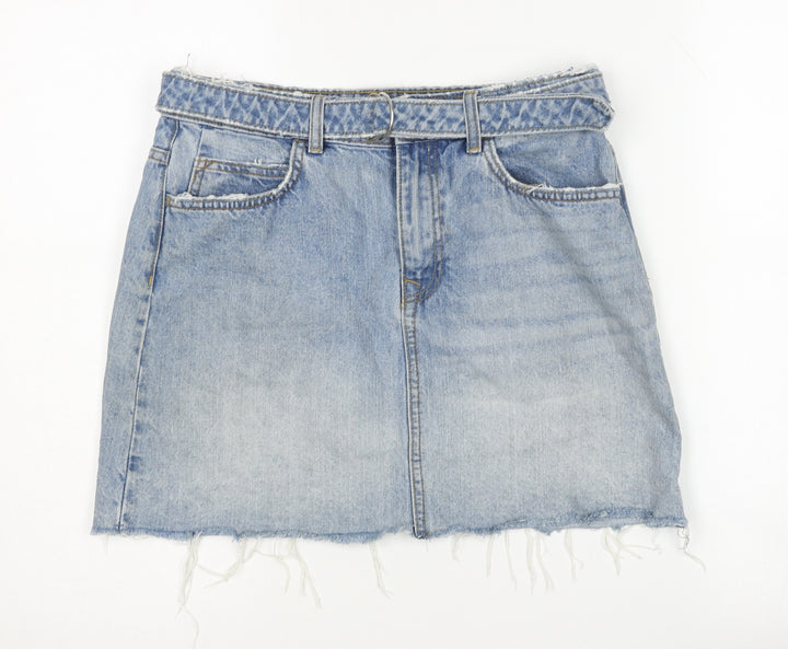 Zara Women’s Blue Denim Mini Skirt Size 8 Casual