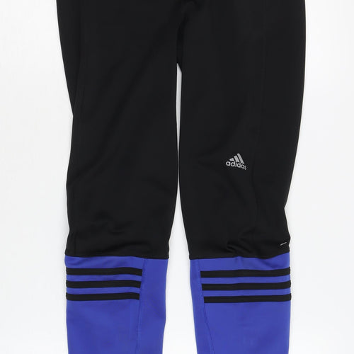 Adidas Women's Black & Blue Slim Fit Leggings Size 12