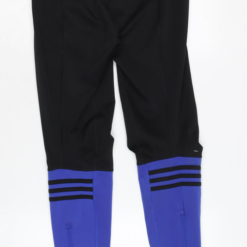 Adidas Women's Black & Blue Slim Fit Leggings Size 12
