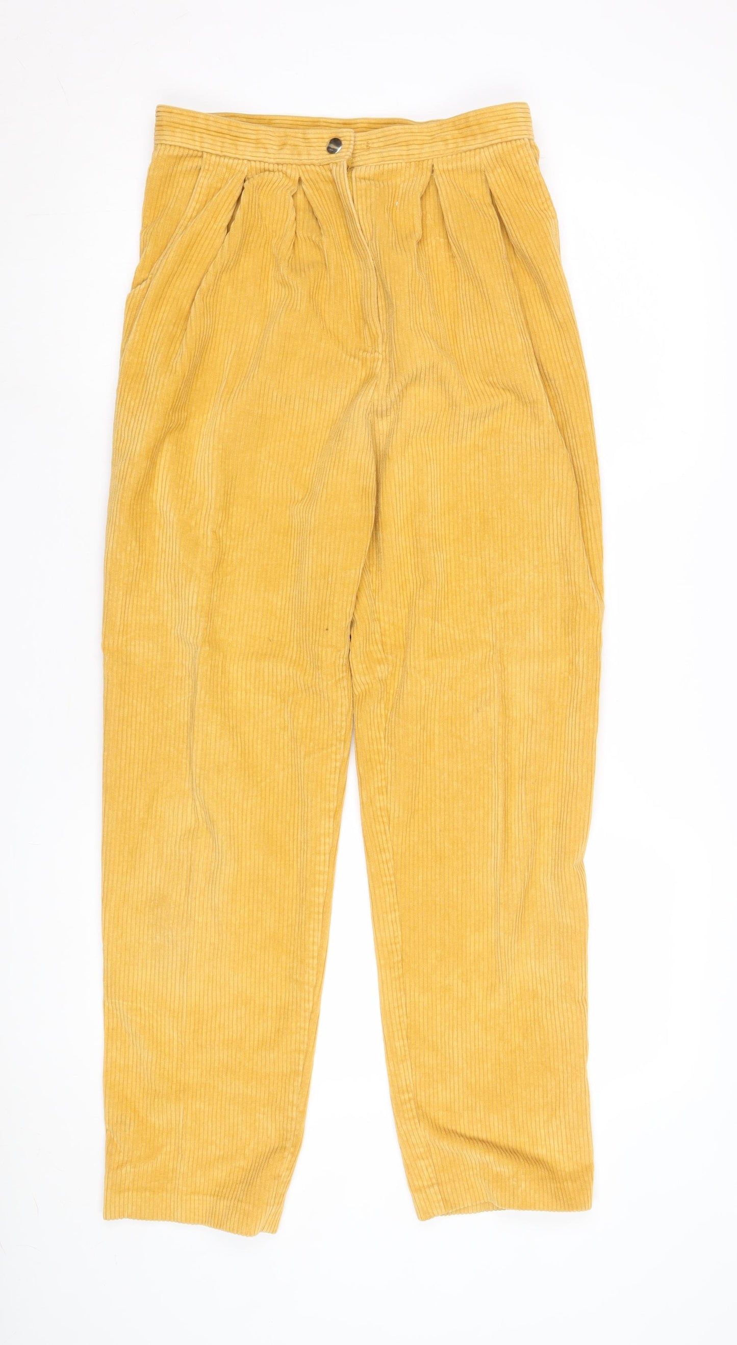 St Michael Yellow Corduroy Trousers Size 12 Women