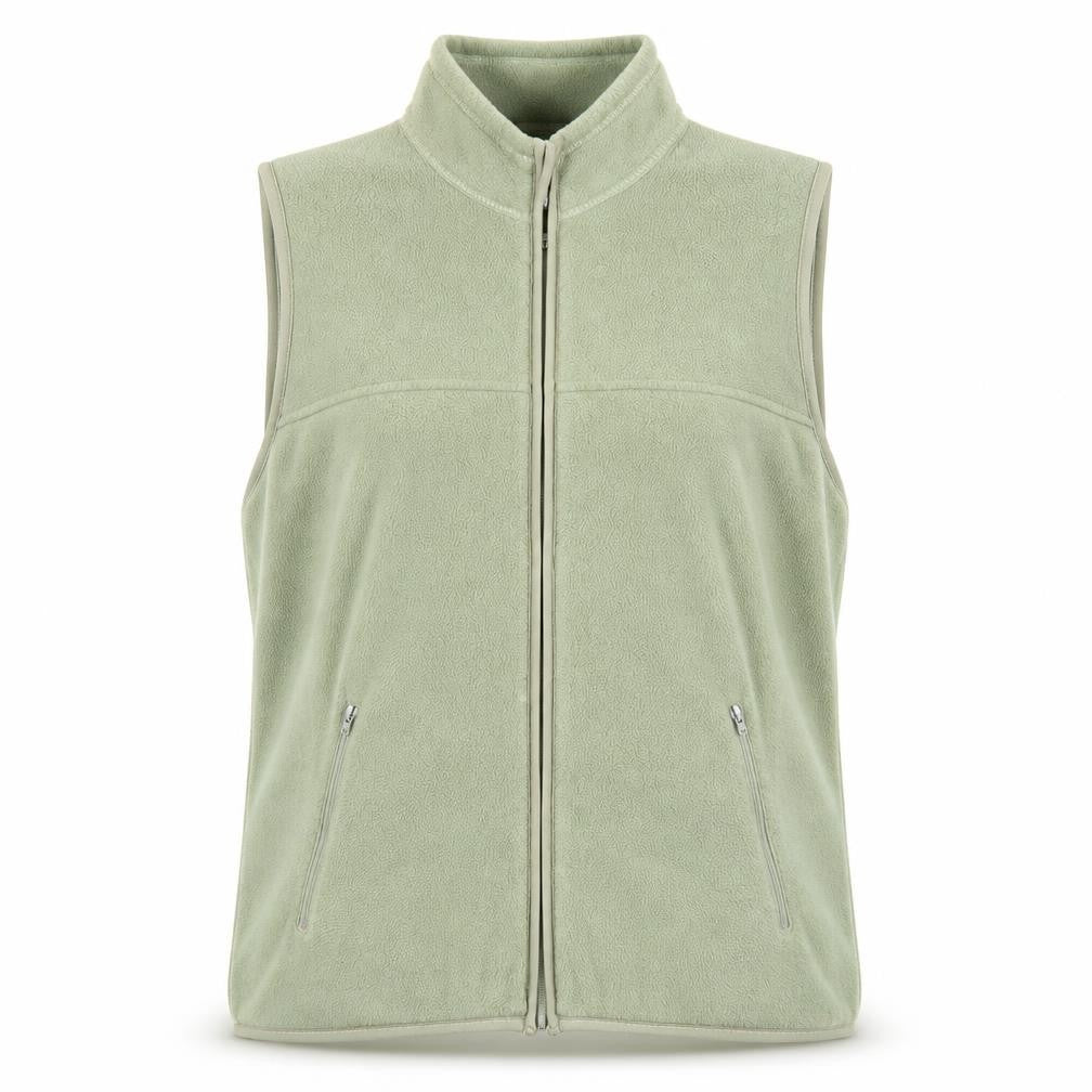 Front view of EWM Pure Classics Women's Green Fleece Waistcoat M