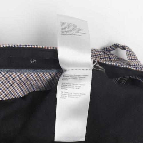 Jules Men's Multicoloured Slim Check Trousers