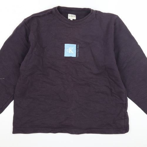 Calvin Klein Unisex Purple Sweatshirt Medium Size