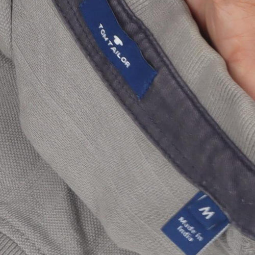 Tom Tailor Men's Grey Polo Shirt - Medium, Classic Style