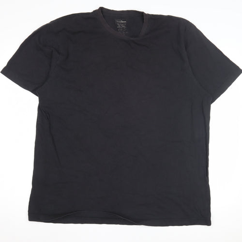L.L. Bean Men's XLT Black Crew Neck T-Shirt Short Sleeve