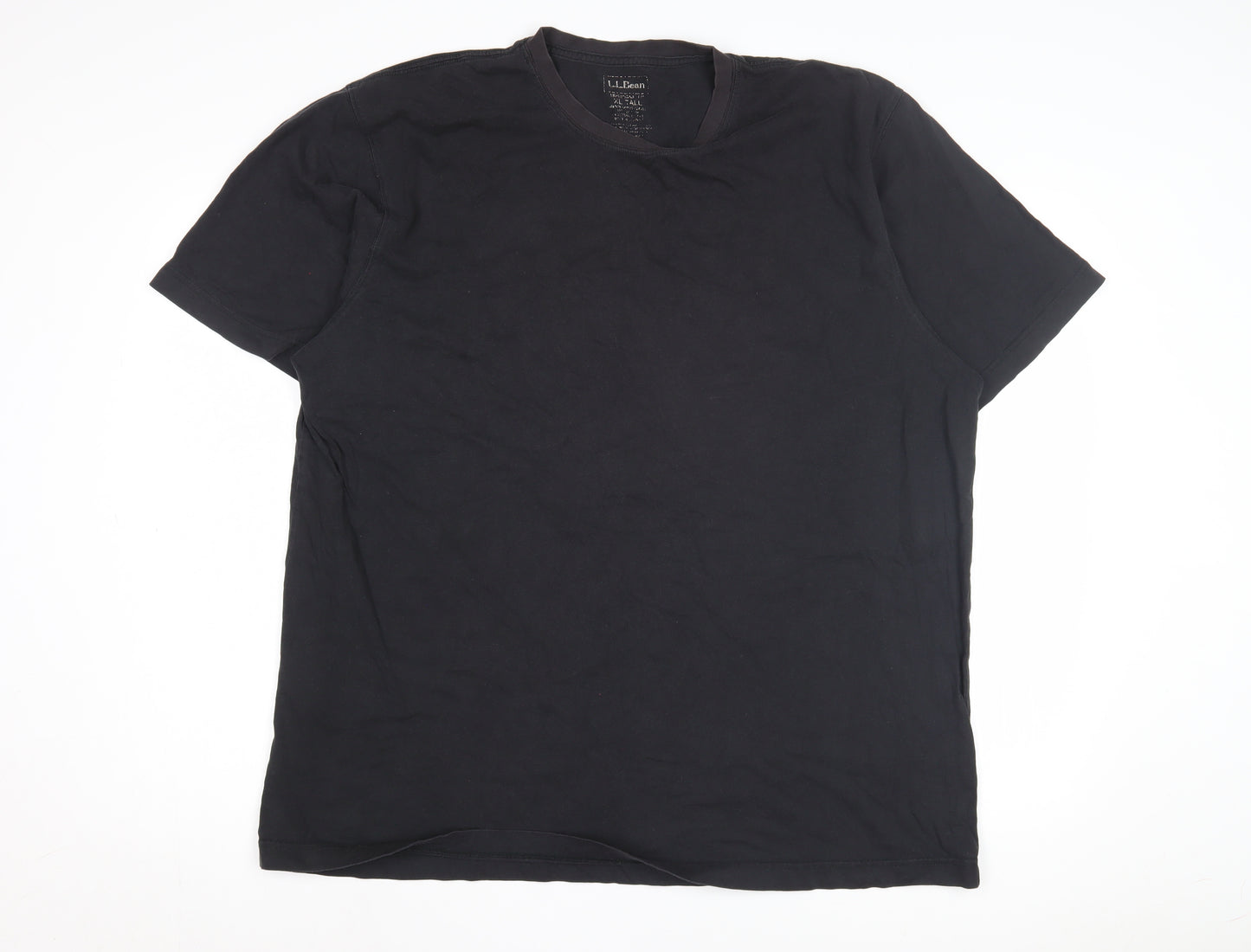 L.L. Bean Men's XLT Black Crew Neck T-Shirt Short Sleeve