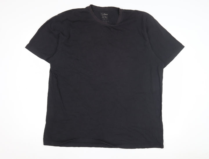 L.L. Bean Men's XLT Black Crew Neck T-Shirt Short Sleeve