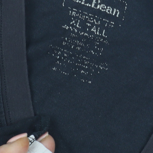 L.L. Bean Men's XLT Black Crew Neck T-Shirt Short Sleeve