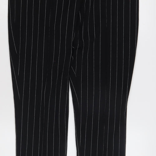 Marks and Spencer Women's Black Striped Trousers Size 14