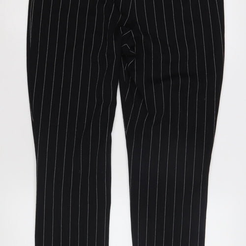 Marks and Spencer Women's Black Striped Trousers Size 14