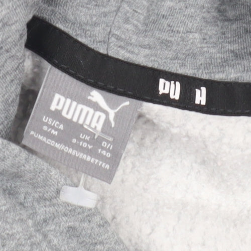 Puma Women's Grey Pullover Hoodie M Casual Logo