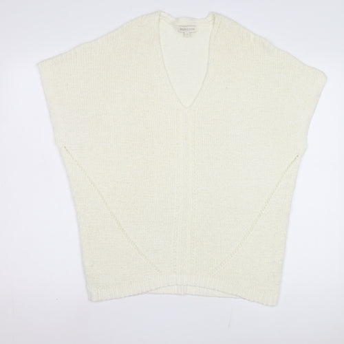 Monsoon Women's Ivory Sleeveless Knit Vest S