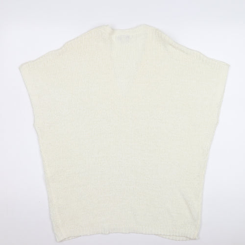 Monsoon Women's Ivory Sleeveless Knit Vest S