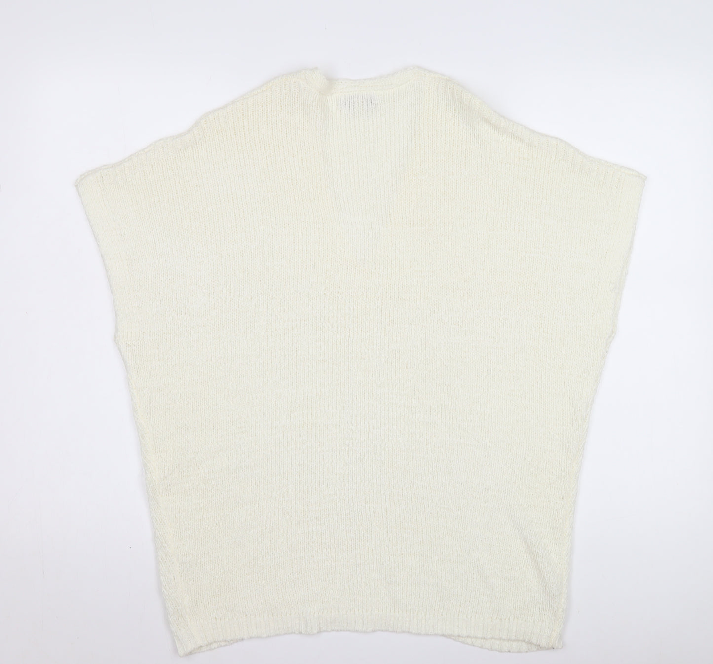 Monsoon Women's Ivory Sleeveless Knit Vest S