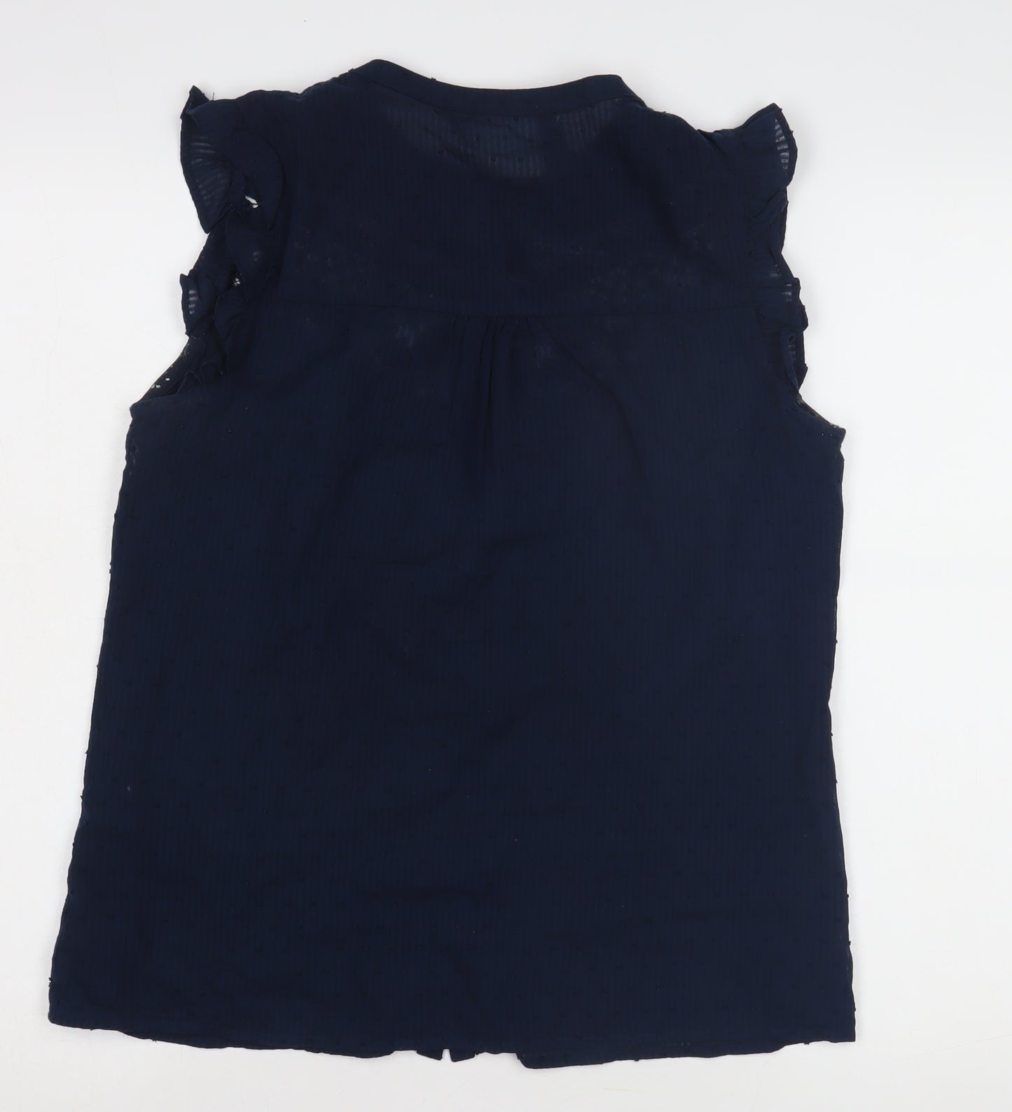 Oasis Women's Blue Sleeveless Lace Blouse Size 10