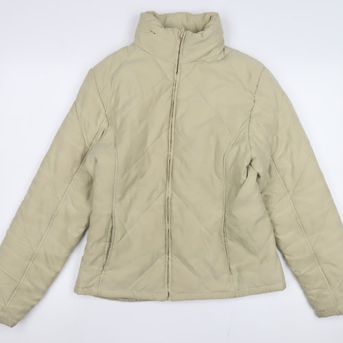 Dorothy Perkins Women Beige Size 14 Puffer Jacket