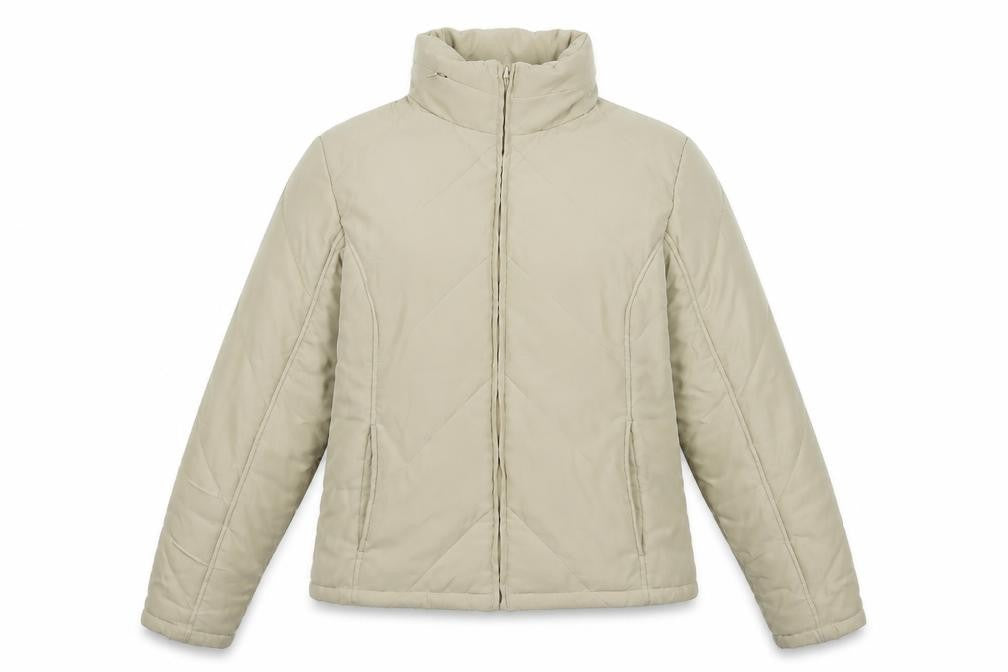 Front view of Dorothy Perkins Women Beige, size 14, Puffer Jacket