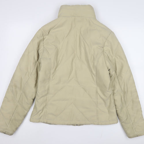 Dorothy Perkins Women Beige Size 14 Puffer Jacket