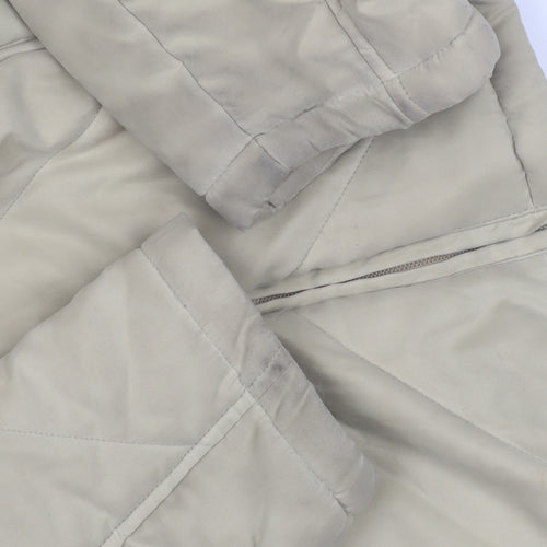 Dorothy Perkins Women Beige Size 14 Puffer Jacket