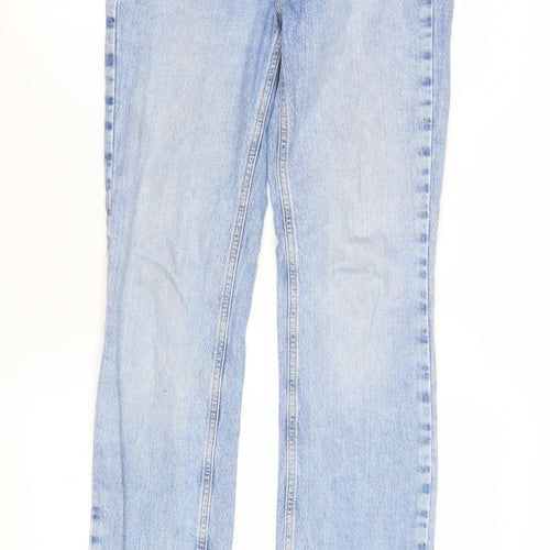 Zara Women's Blue Straight Jeans - Size 4