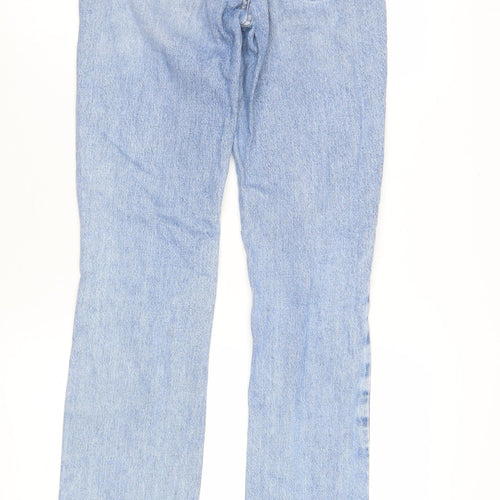 Zara Women's Blue Straight Jeans - Size 4