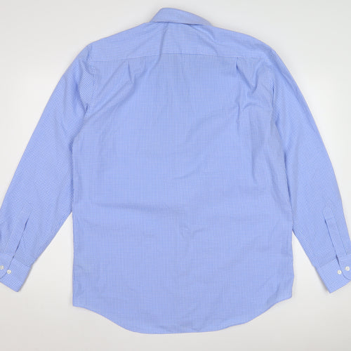 Marks and Spencer Men's Blue Check Dress Shirt