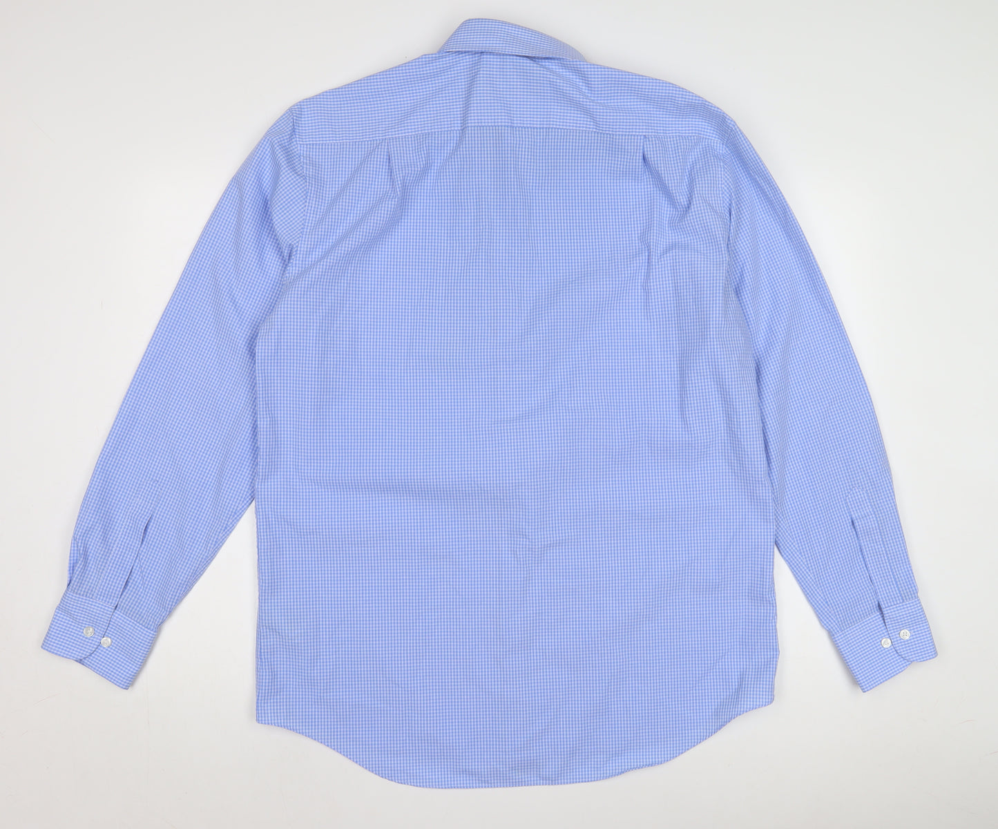 Marks and Spencer Men's Blue Check Dress Shirt