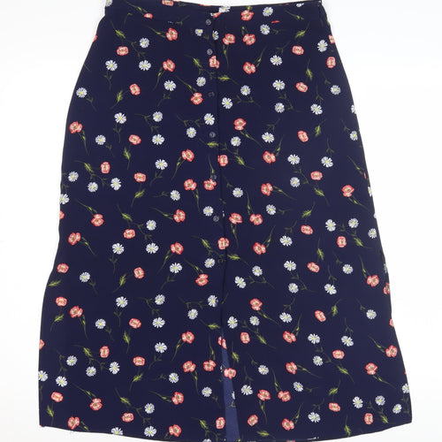 Red Herring Women's Floral Button Skirt, Size 12
