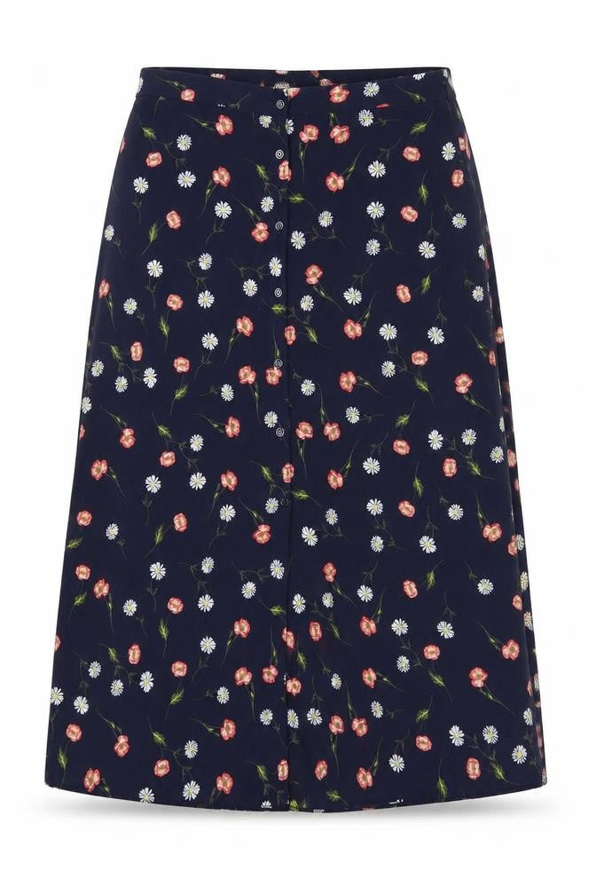 Front view of Red Herring Women's Floral Button Skirt, size 12