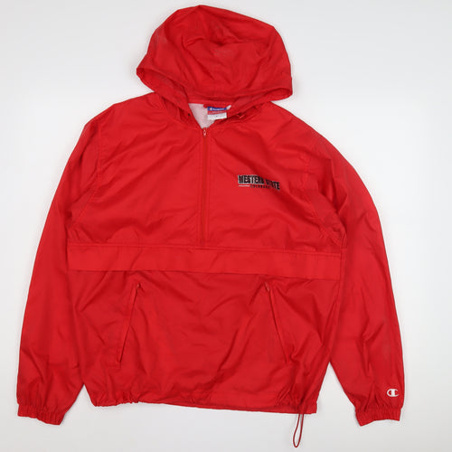 Champion Red Men's Anorak Jacket S - Hooded Sportswear