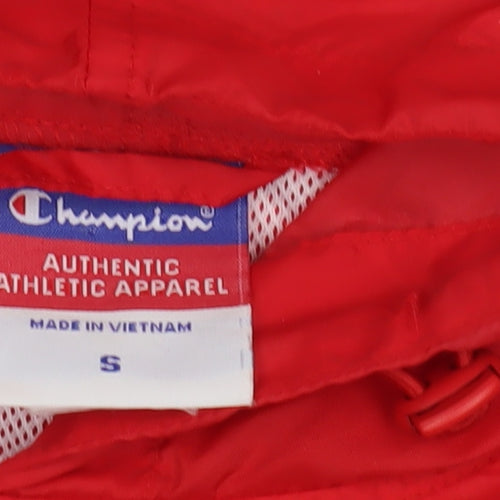 Champion Red Men's Anorak Jacket S - Hooded Sportswear
