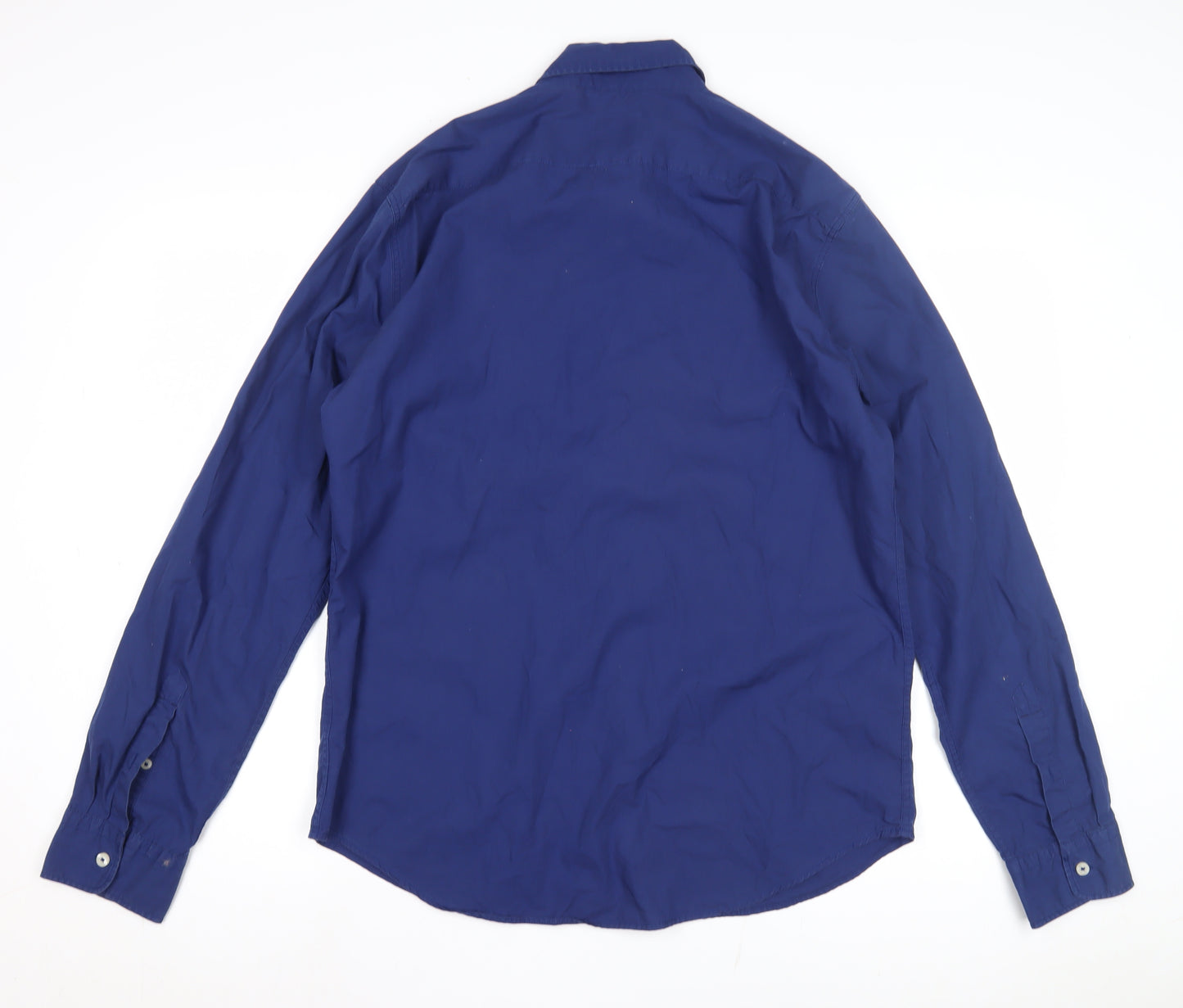 Levi's Men's Blue Slim Fit Button-Up Shirt L