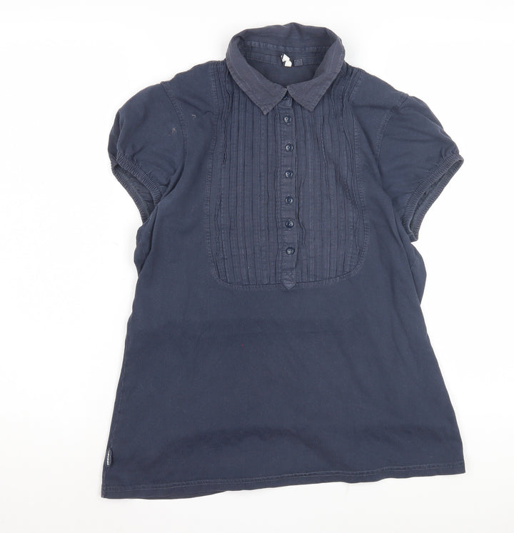 Seasalts Women's Blue Button-Up Shirt, Size 14