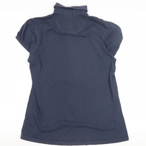 Seasalts Women's Blue Button-Up Shirt, Size 14