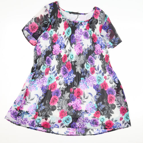 David Emanuel Women's Floral Blouse, Size 18, Multicolour
