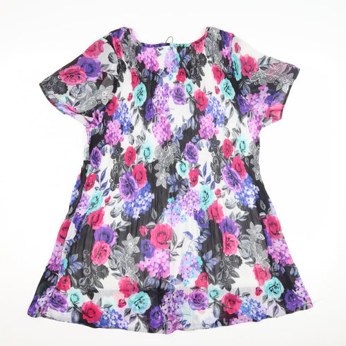 David Emanuel Women's Floral Blouse, Size 18, Multicolour