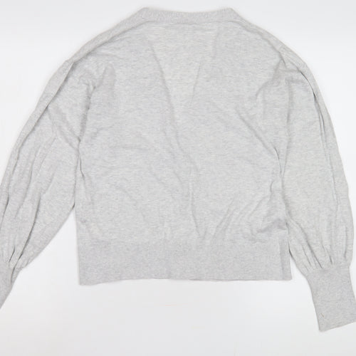Gap Women's Grey Cardigan M V-Neck Button Knit