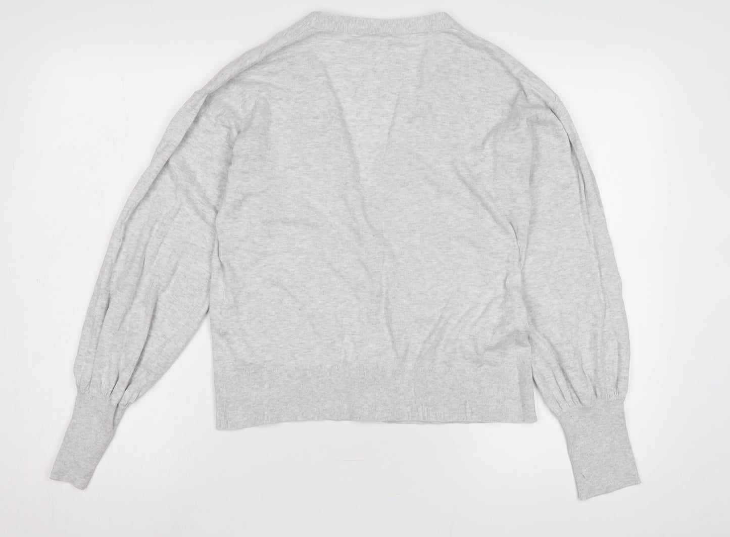 Gap Women's Grey Cardigan M V-Neck Button Knit