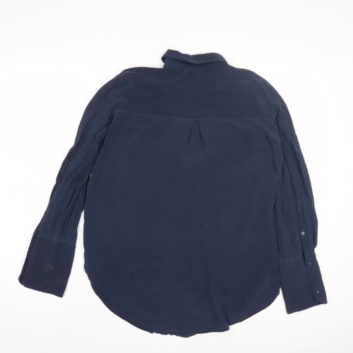 Robert Ezra Women's Blue Button-Up Long Sleeve Shirt