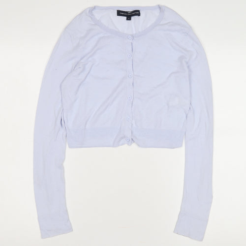 French Connection Women's Blue Cardigan Small