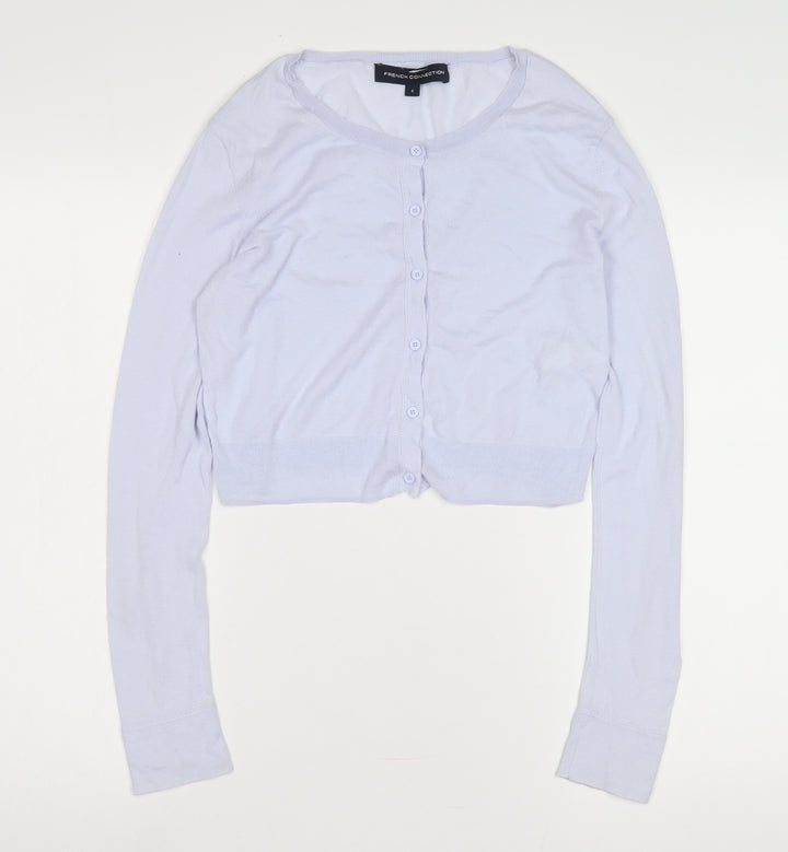 French Connection Women's Blue Cardigan Small