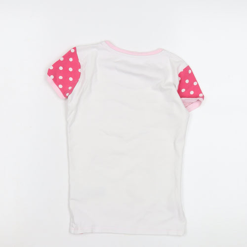 Harry Bear Girls White Pink Graphic T-Shirt 10-11 Years