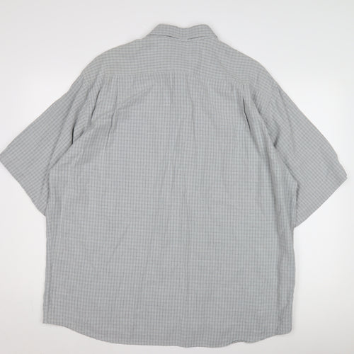 Marks and Spencer Men's Grey Check Shirt XL