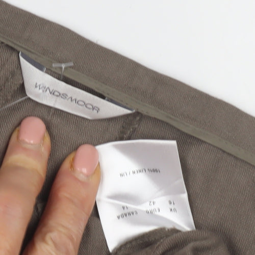 Windsmoor Women’s Brown Linen Skirt Size 14
