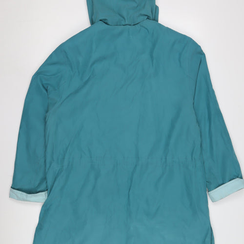 Holmewood Women's Blue Rain Coat, Size 12, Casual Style
