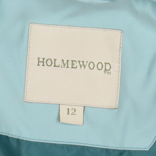 Holmewood Women's Blue Rain Coat, Size 12, Casual Style