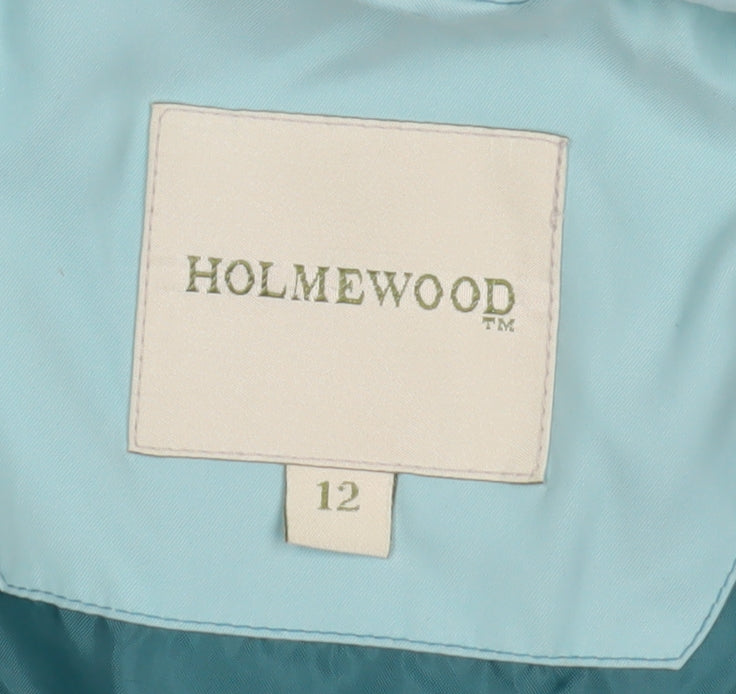 Holmewood Women's Blue Rain Coat, Size 12, Casual Style
