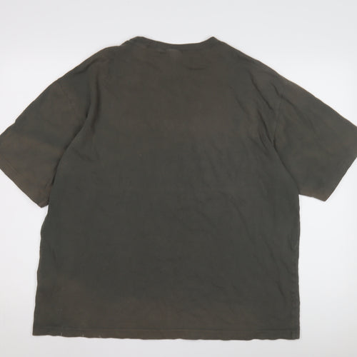 Champion Men's Brown Short Sleeve Logo T-Shirt L